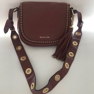 Michael kors leather Brooklyn saddle crossbody bag